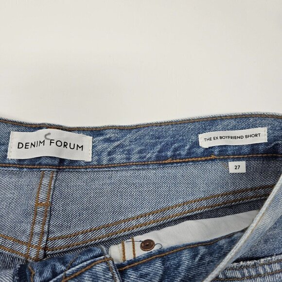 Denim Forum Aritzia The Ex Boyfriend Shorts Light Wash Women’s 27 Summer Beach - Picture 7 of 12